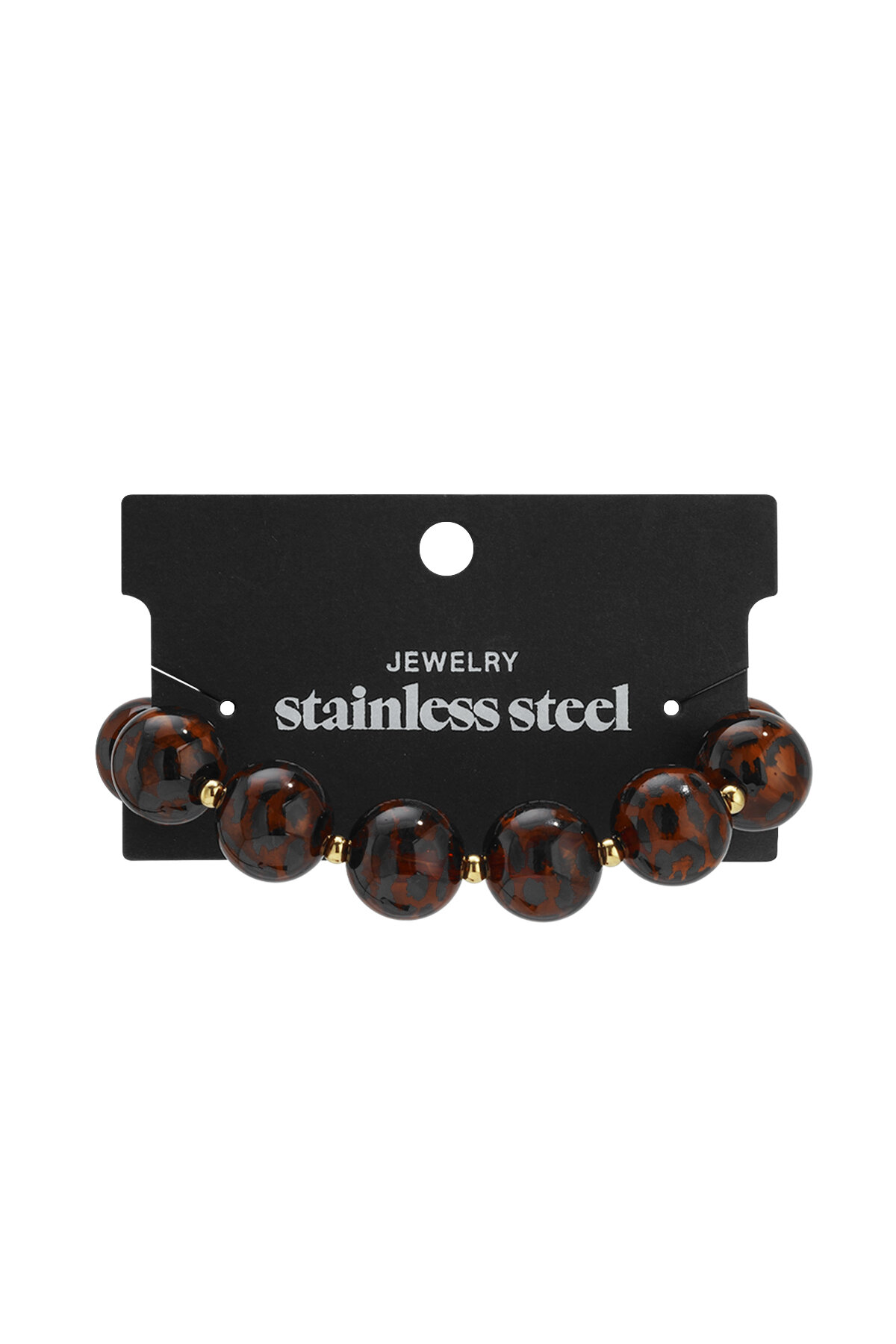 Acrylic Beaded Bracelets Leopard Print Casual Daily Simple Series Women's jewelry-16mm Picture4