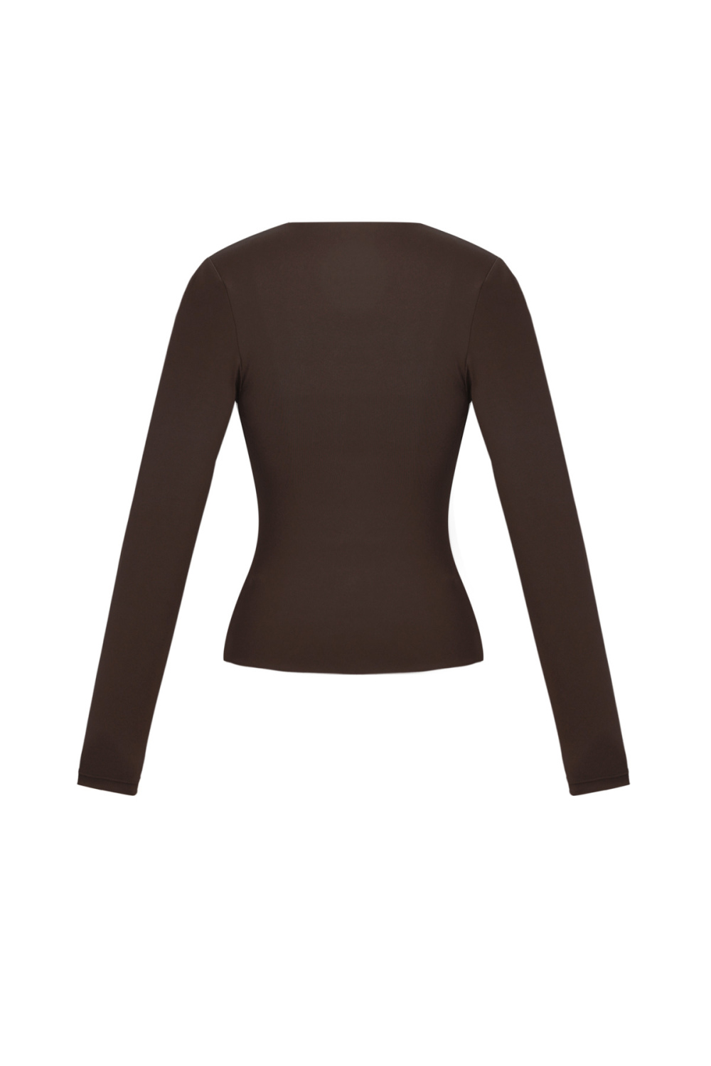 Knitted Nylon Women's Long Sleeve Top Basic Solid Color h5Picture3