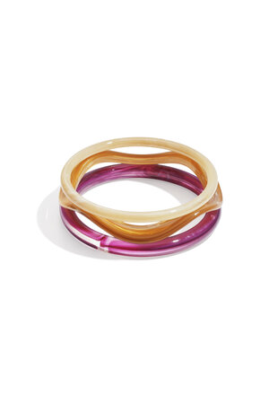 Acrylic Bangles Solid Color Casual Daily Simple Series Women's Jewelry h5
