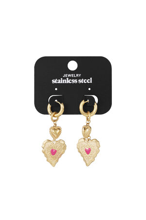Stainless Steel Drop Earrings Heart Casual Daily Simple Series Women's jewelry h5 Picture3