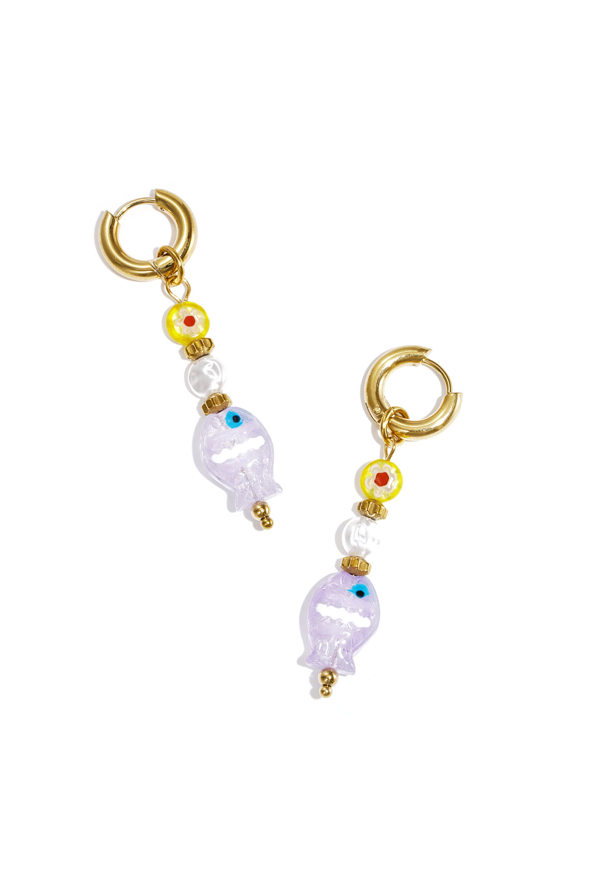 Stainless Steel Dangle Earrings fish Casual Daily Romantic Series Women's jewelry h5 
