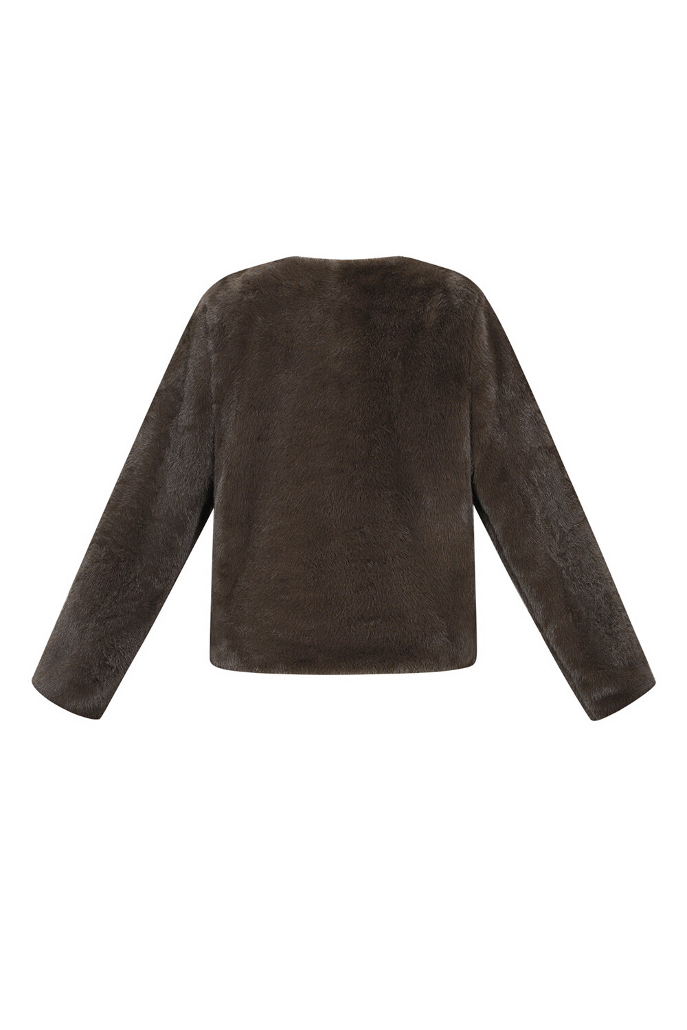 Woven Polyester Fiber Women's Jacket Elegant Solid Color Fall/Winter h5Picture3