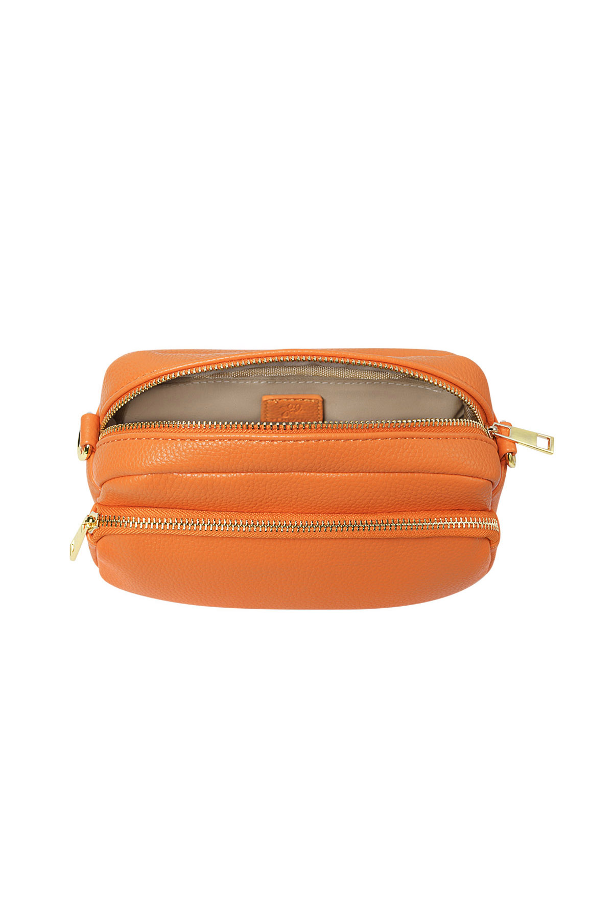 Umhängetasche mit Fronttasche Orange Polyurethan h5 Bild6