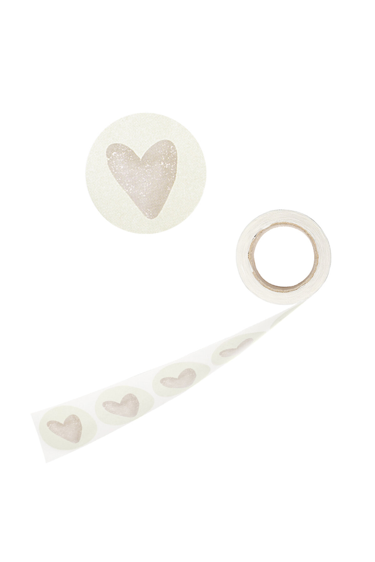 Sticker hart beige h5 