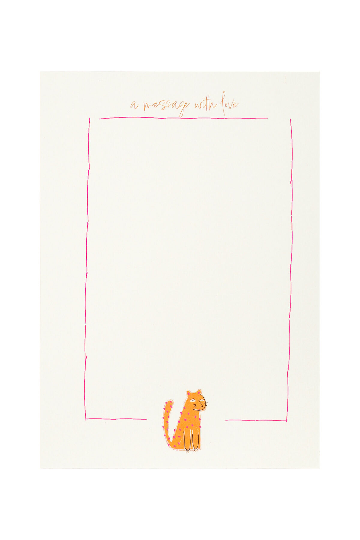 Greeting card tiger beige