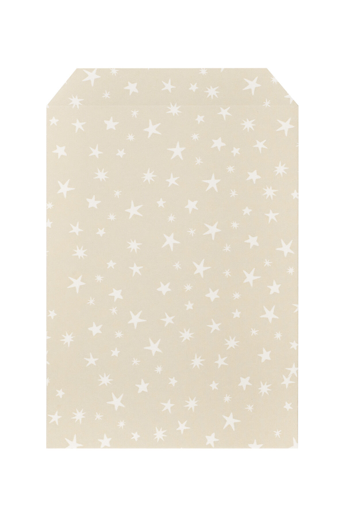 Sobre para joyas beige con estrellas blancas