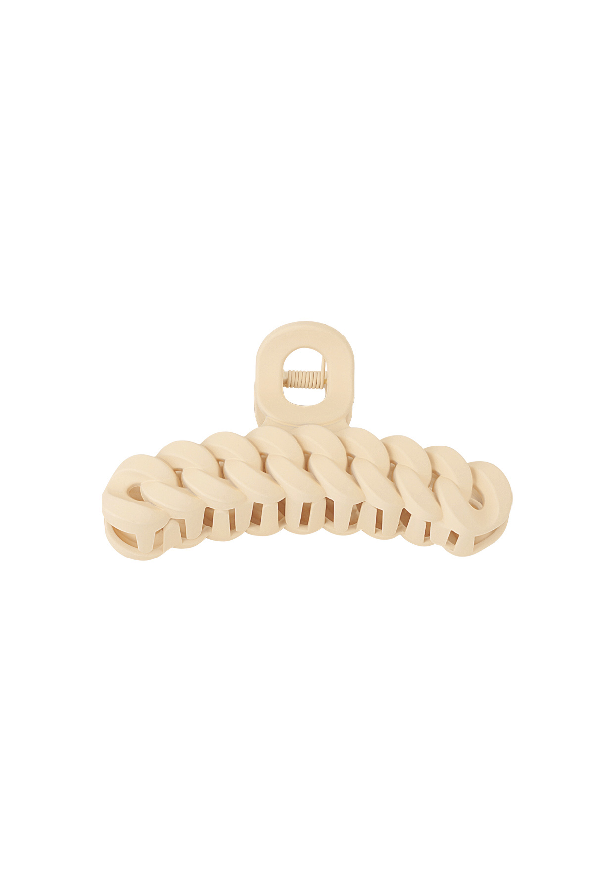 Hair clip braided - beige Plastic