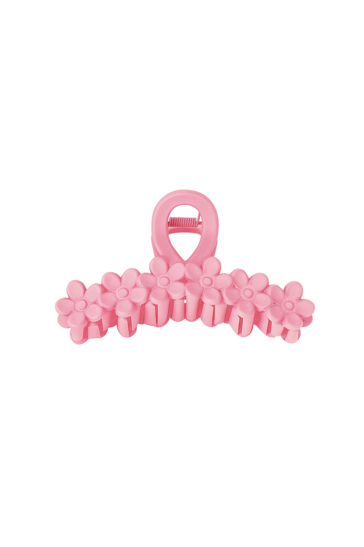 Fermacapelli fiori in fila - crema Plastica h5 