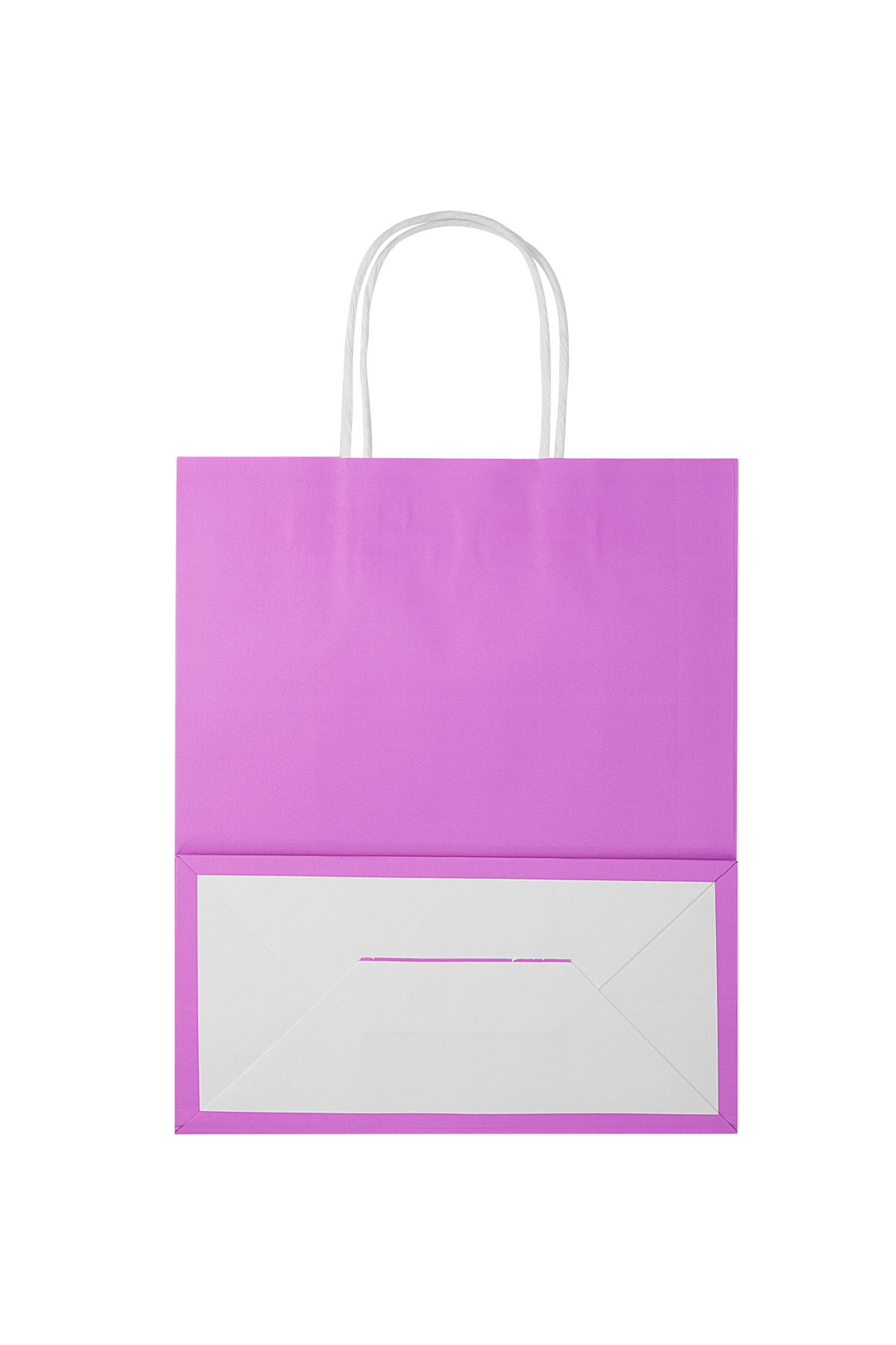 Bolsas color liso 50 piezas medianas - papel fucsia