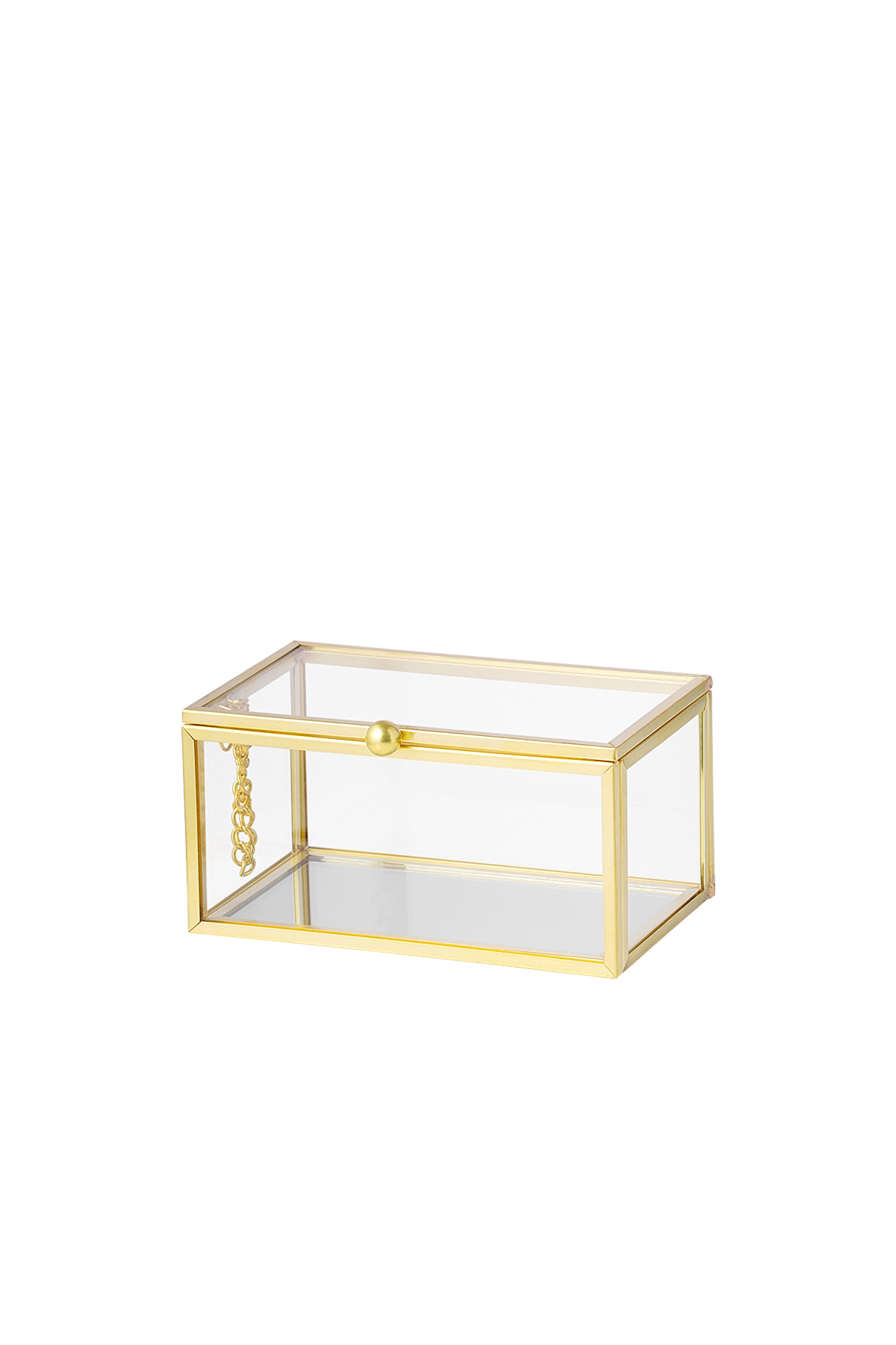 Joyero de cristal pequeño - Cobre transparente Imagen2