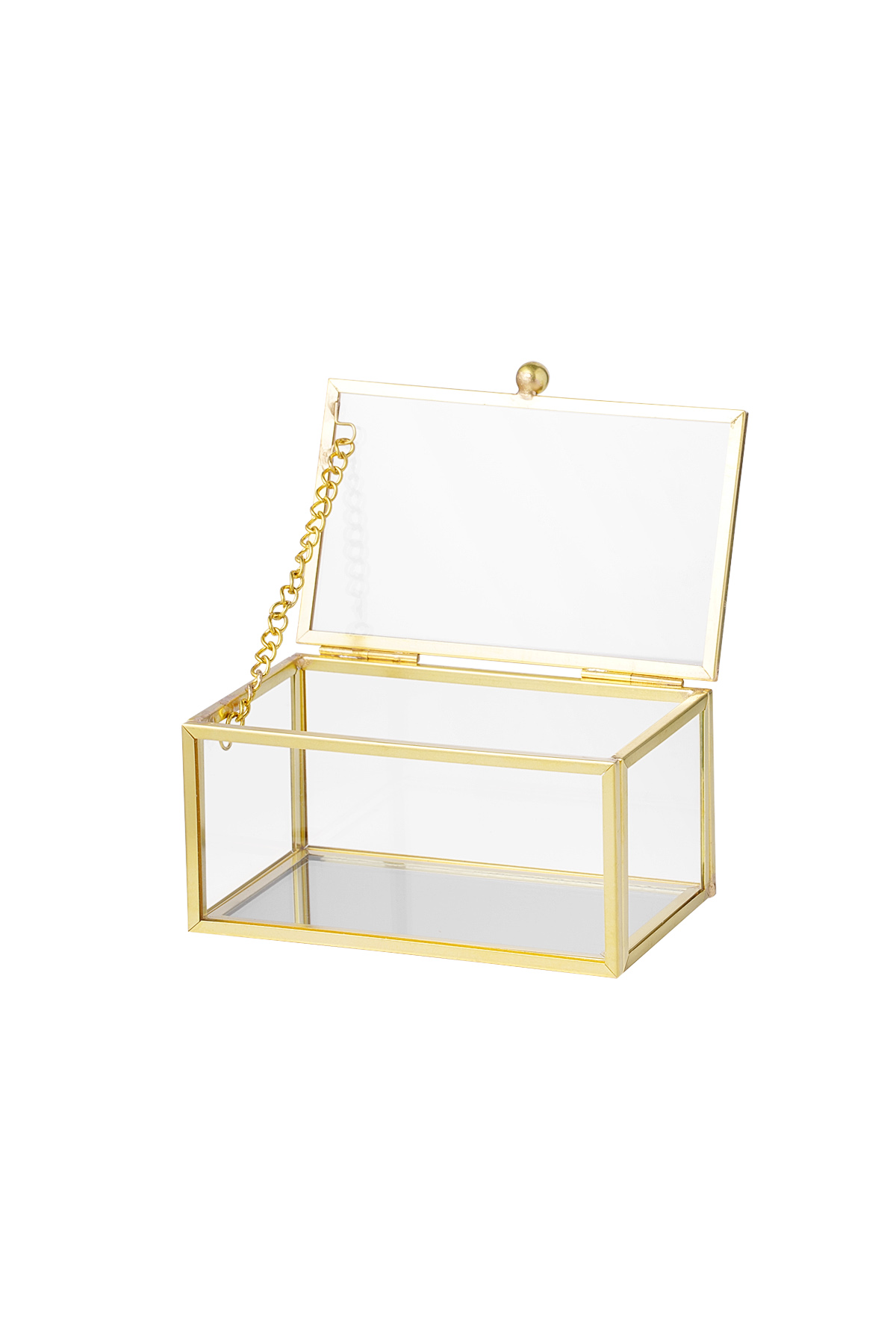 Joyero de cristal pequeño - Cobre transparente h5 