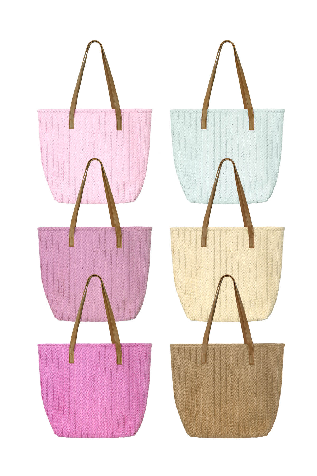Strandtasche mit Relief-Fuchsia – Papier Bild4
