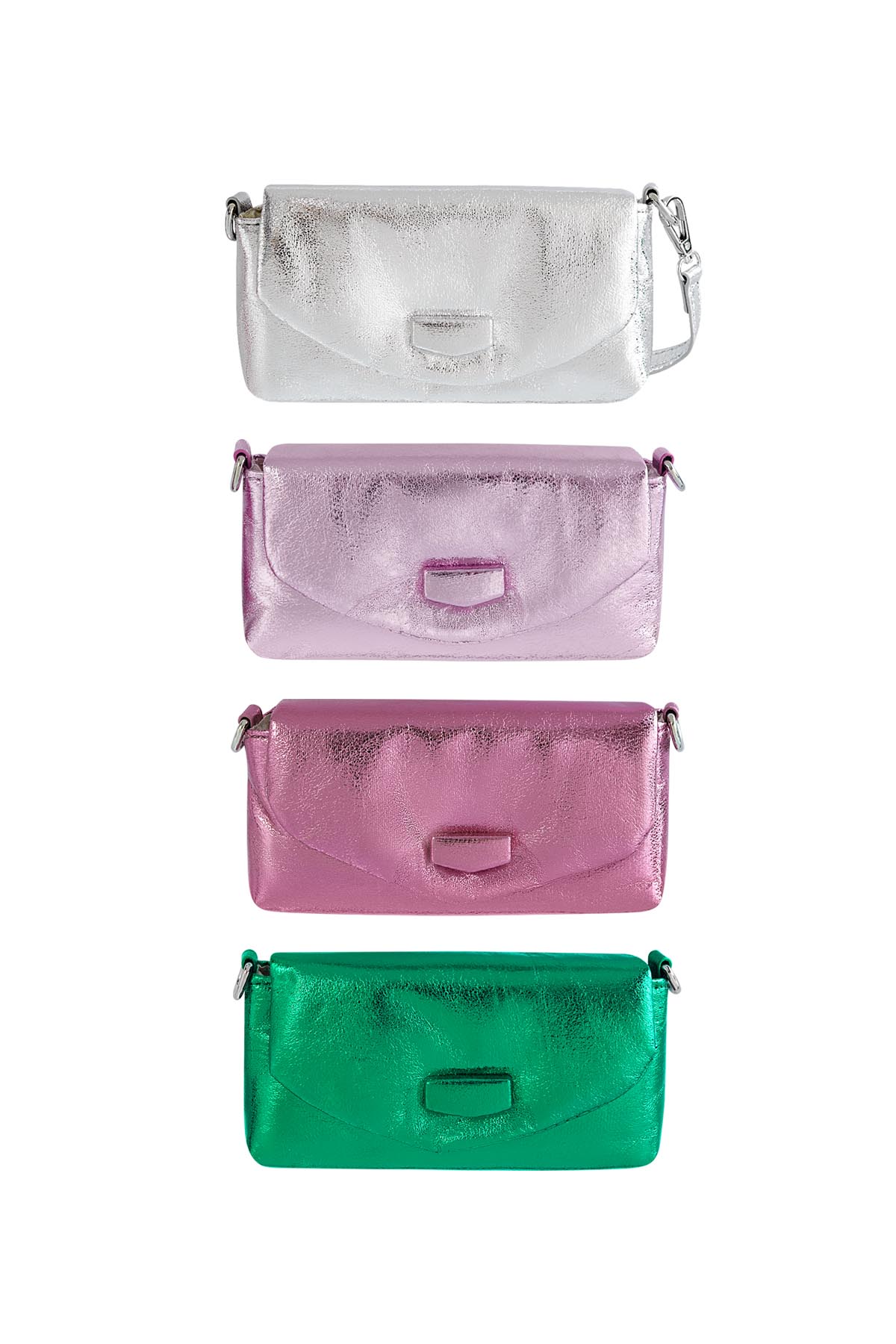Bolso metálico pequeño - PU plata h5 Imagen7