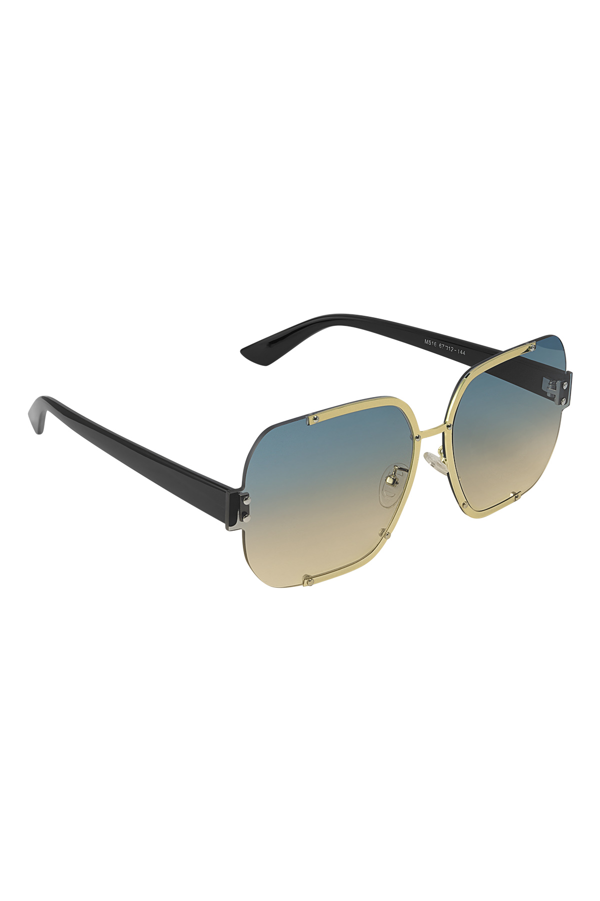 Gafas de Sol Gafas Redondas Detalle Dorado Interior Negro h5 Imagen3