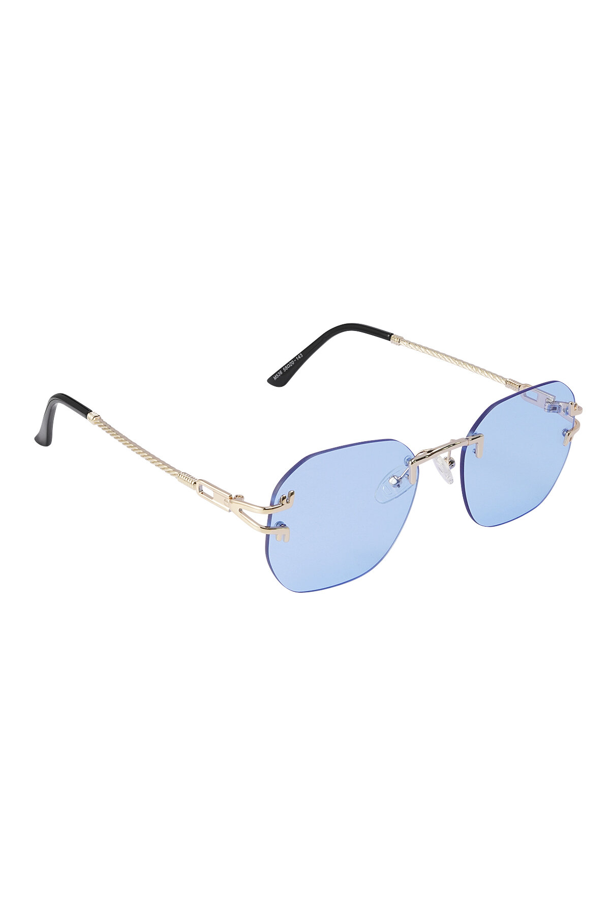 Sonnenbrille Runde Brille  Detail Schwarz  Bild4