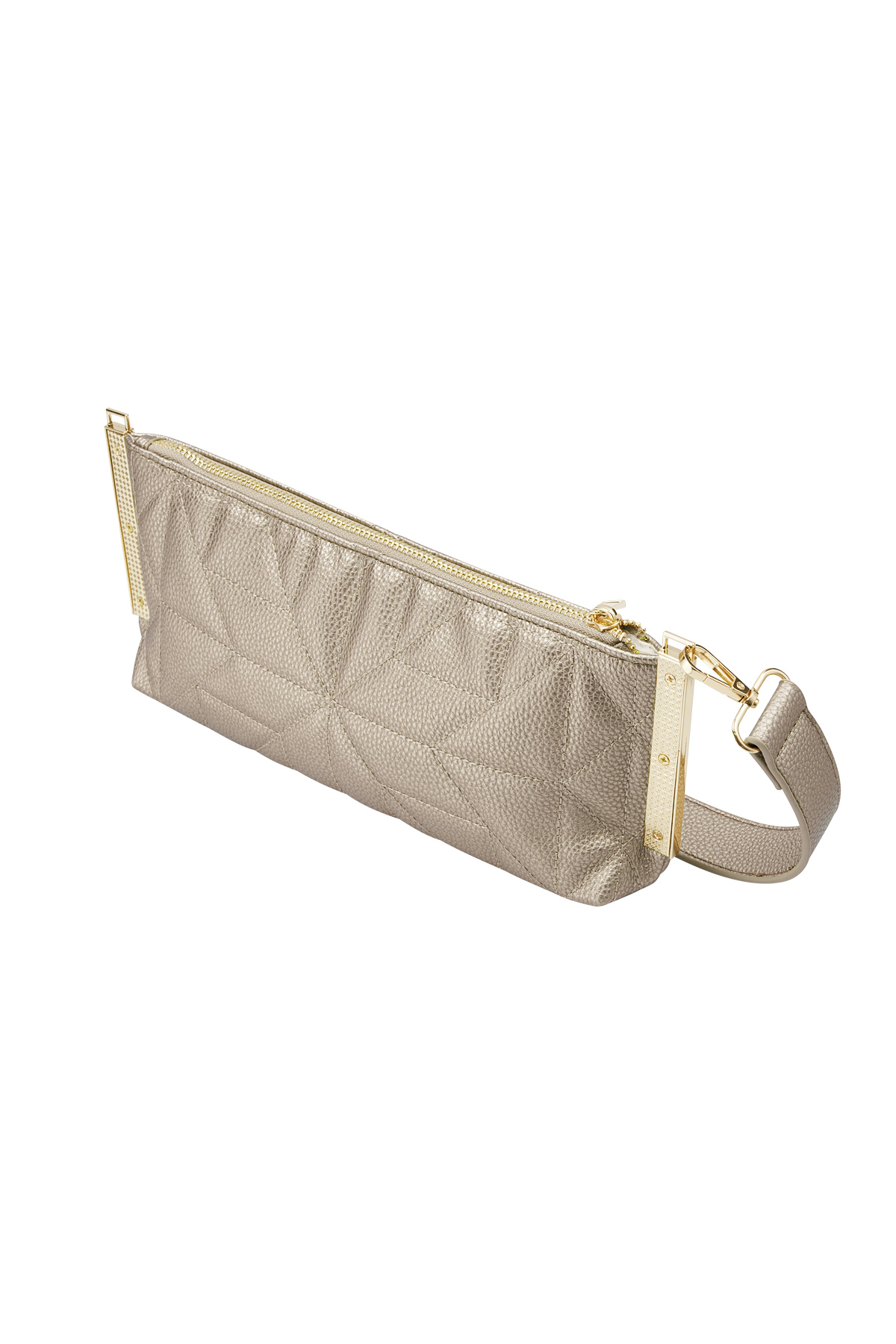 Groothandel Gestikte Clutch met Goudkleurige Beschermingen - Koper | PU, foto 5 van 6