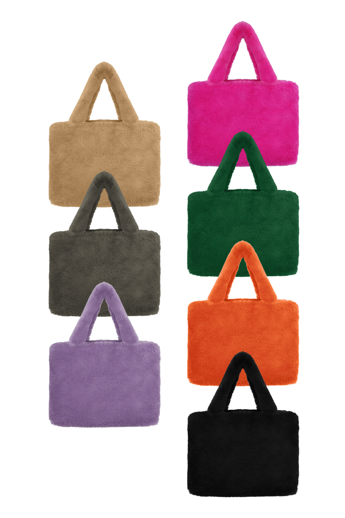 Faux fur city tas groot h5 Afbeelding5