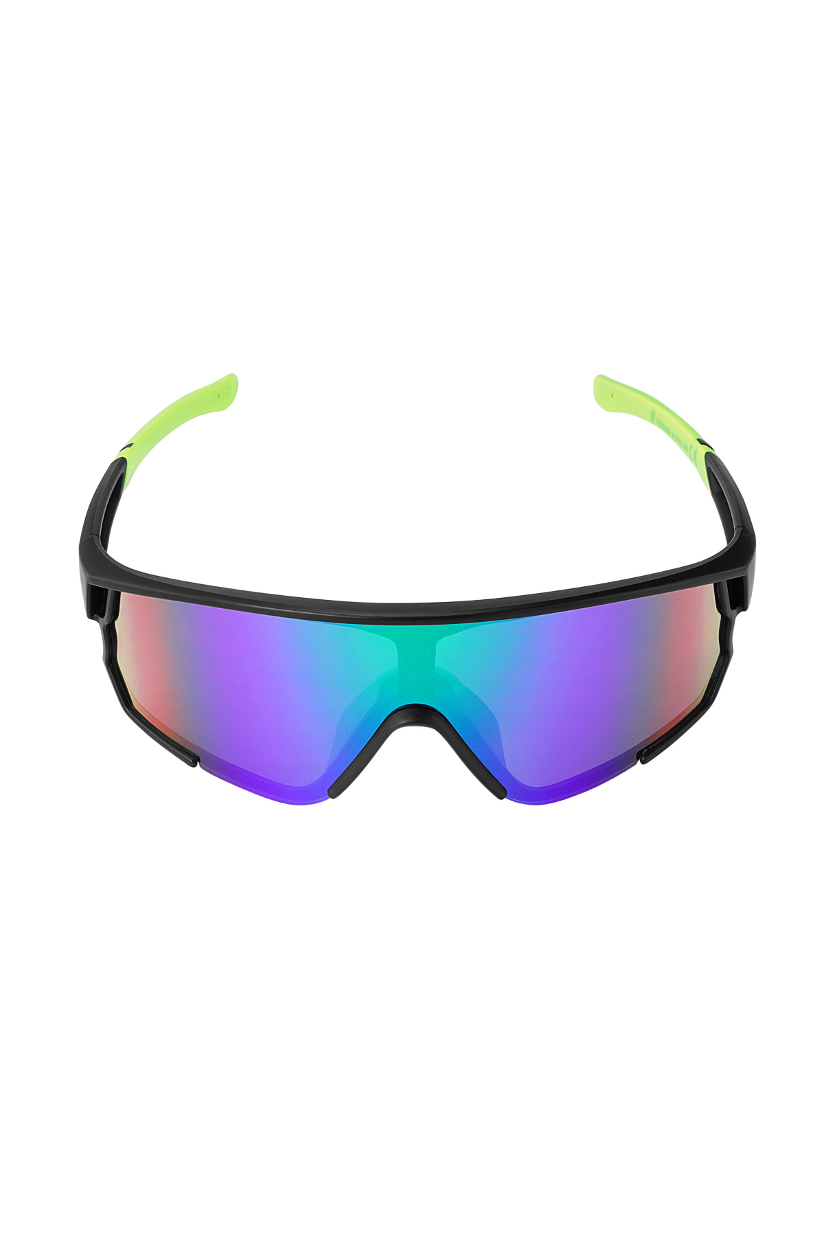 Sonnenbrille mit farbigen Gläsern - schwarz/grün Bild2