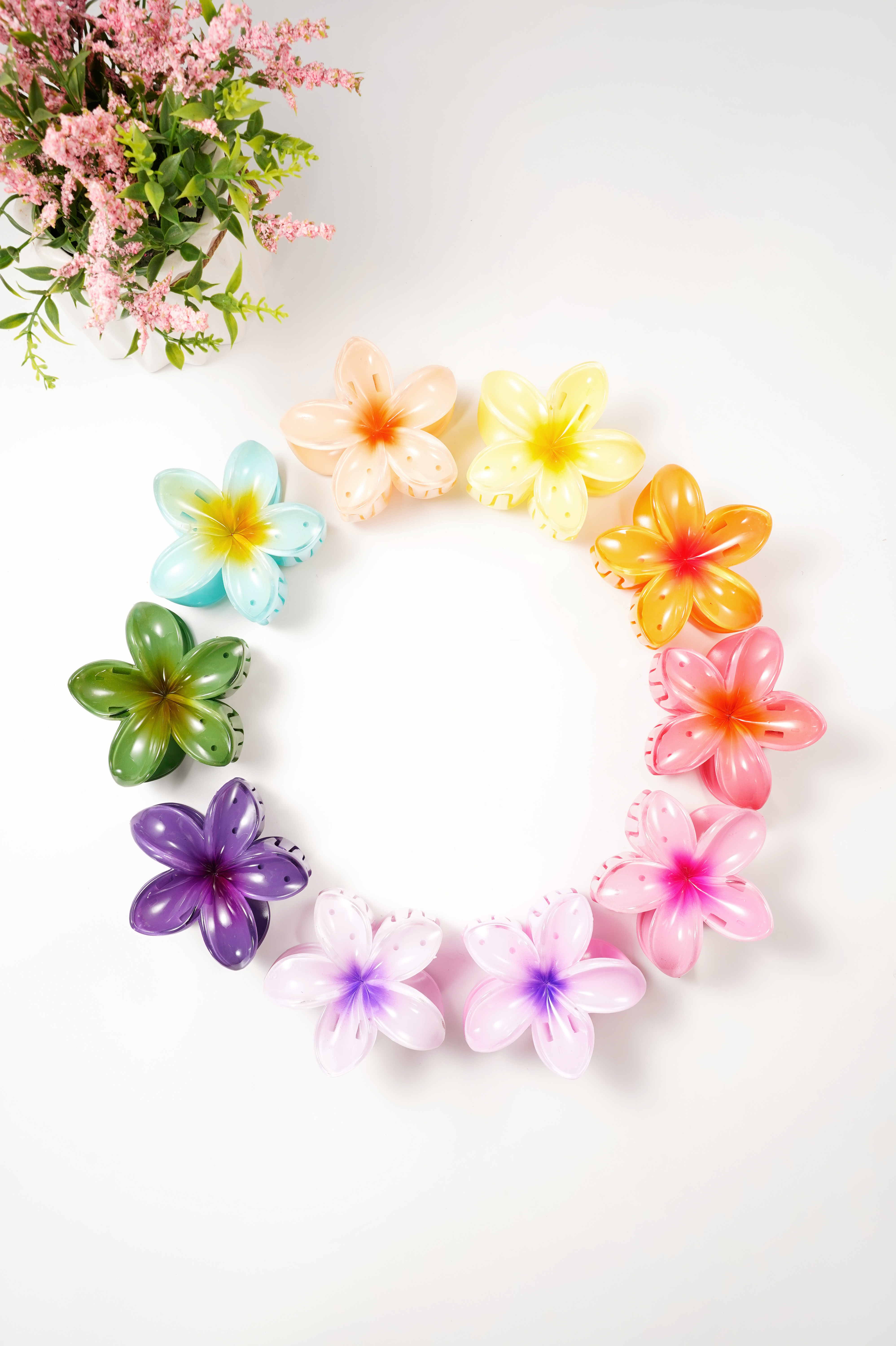 Fermaglio per capelli con fiore sfumato Hawaii Love h5 Immagine6
