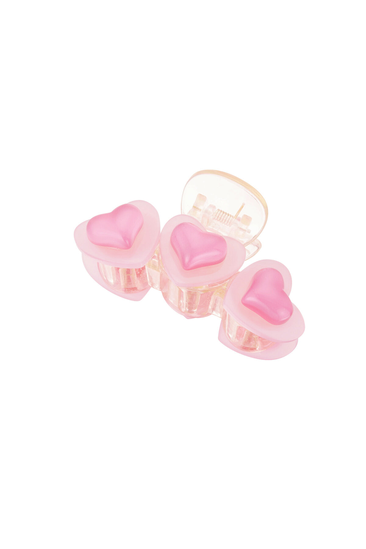Pasador para el pelo trío corazones rosas h5 