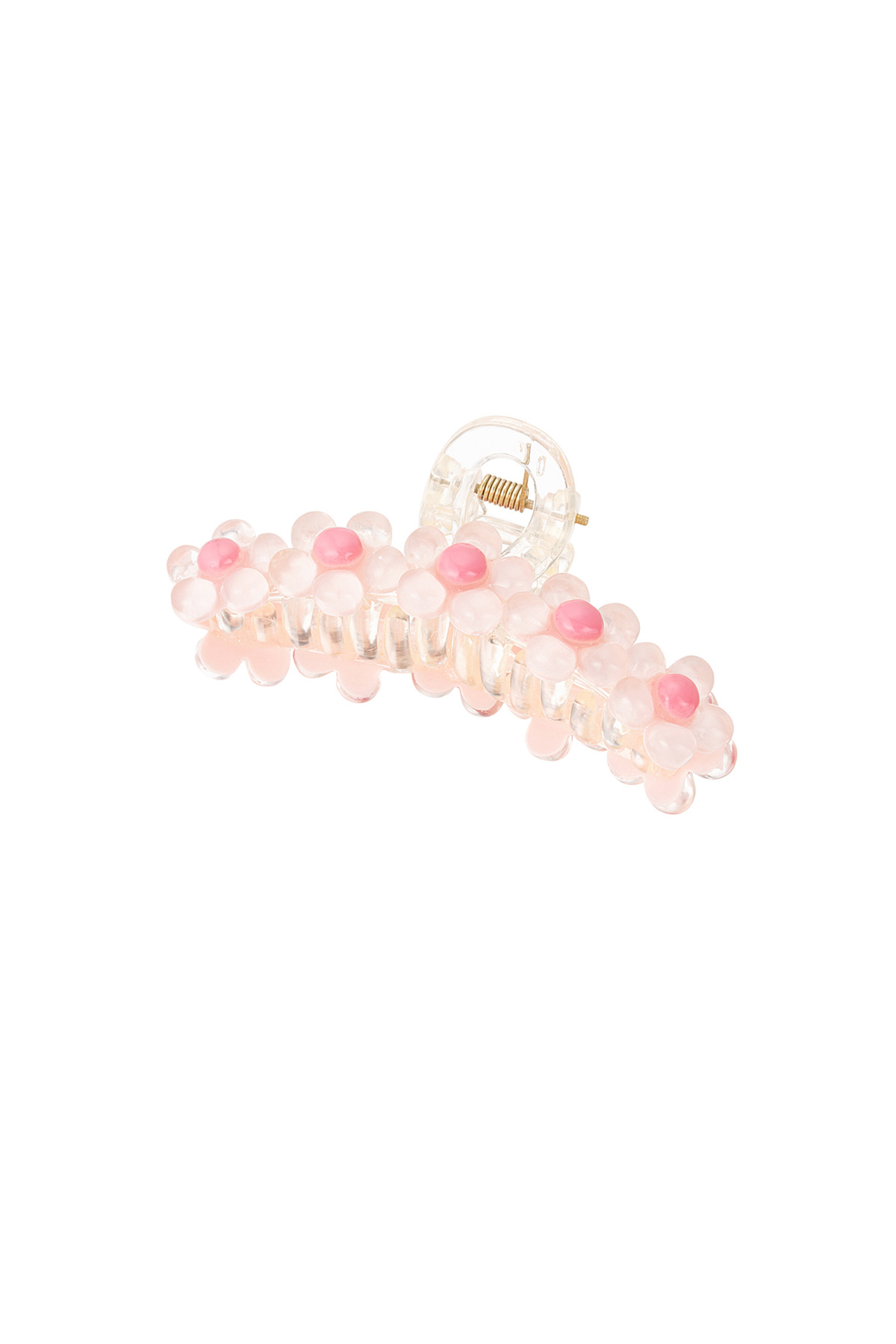 Haarclip roze bloemen 