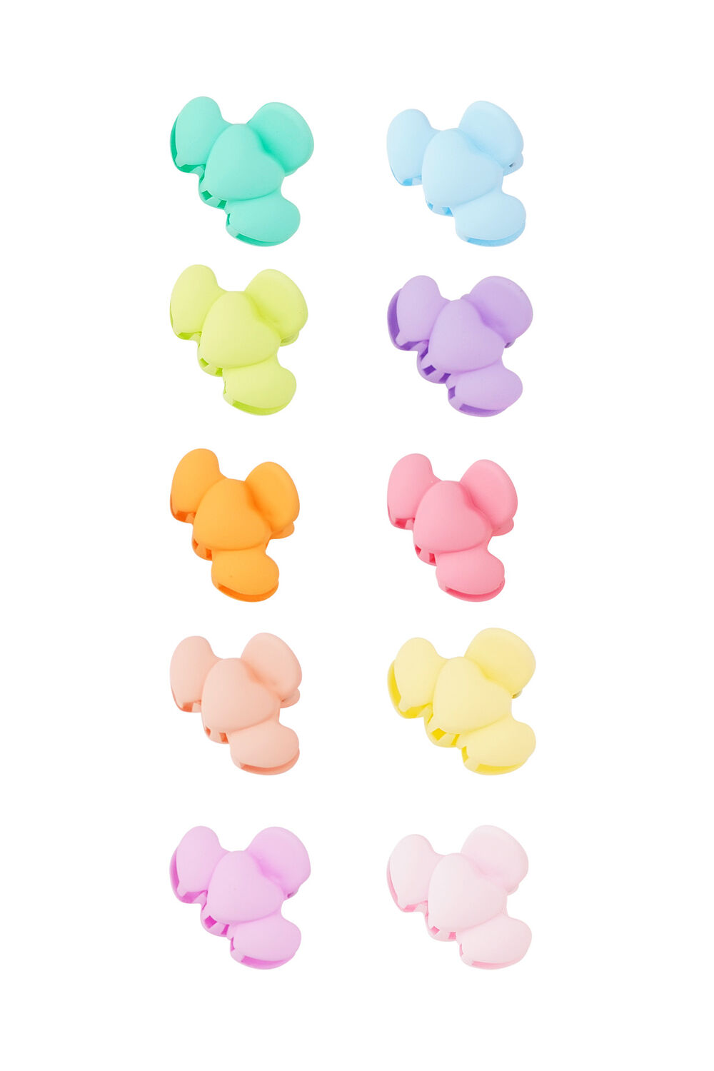 Set of hair clips summer heart trio - multi