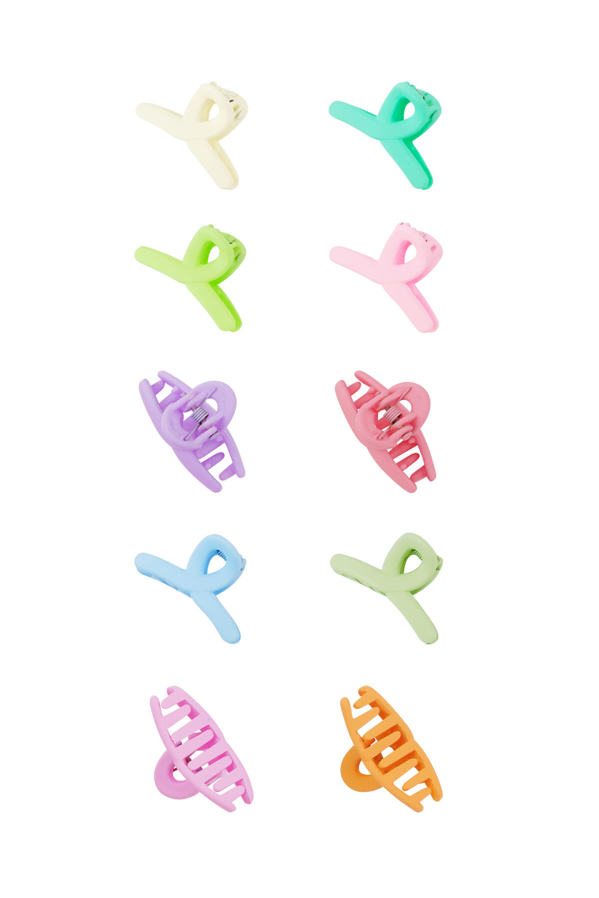 Set di fermagli per capelli ricci estivi - multi chiaro h5 