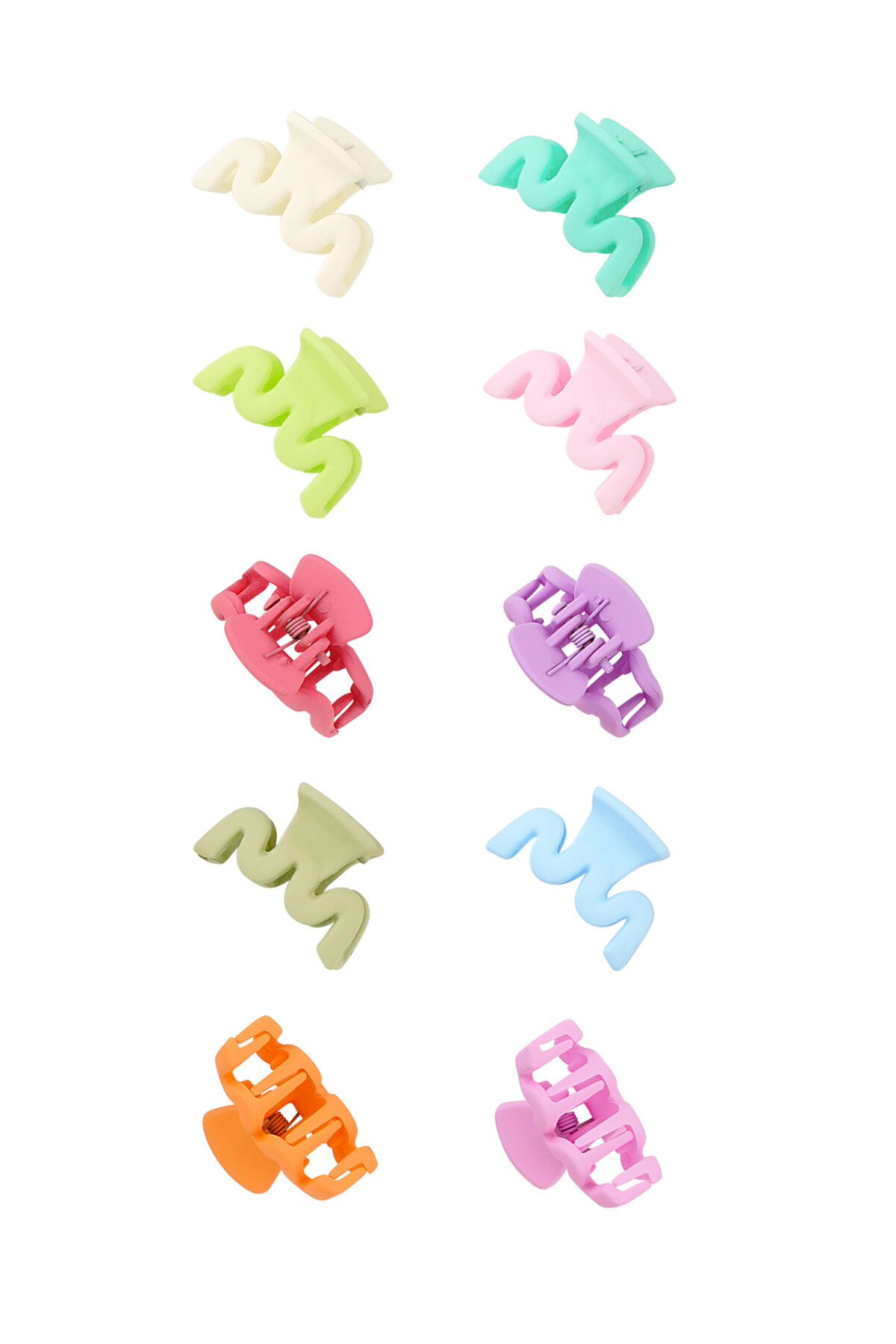Juego de pinzas para el cabello basic zigzag 