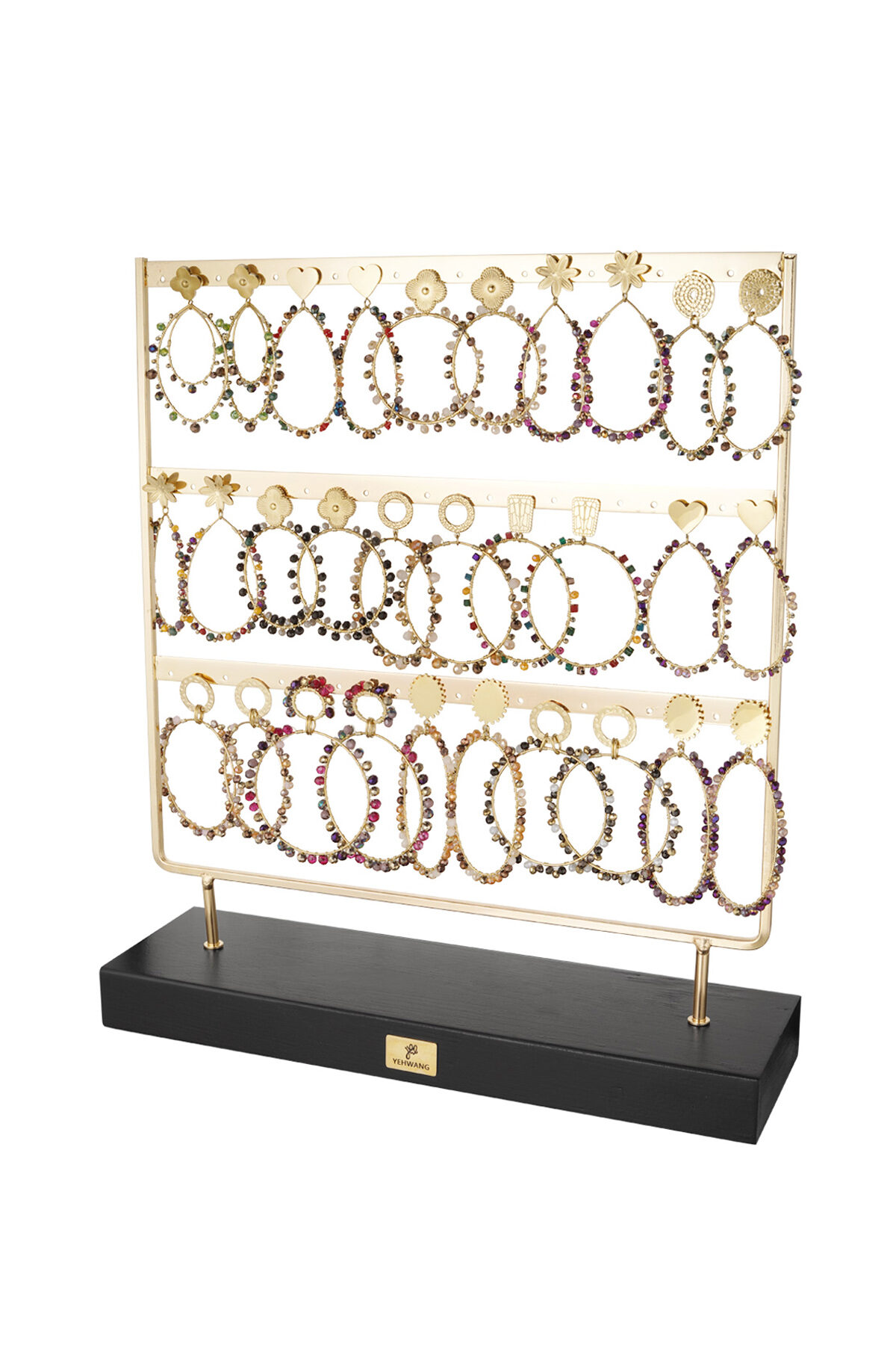 Earrings display with winter beads - multi h5