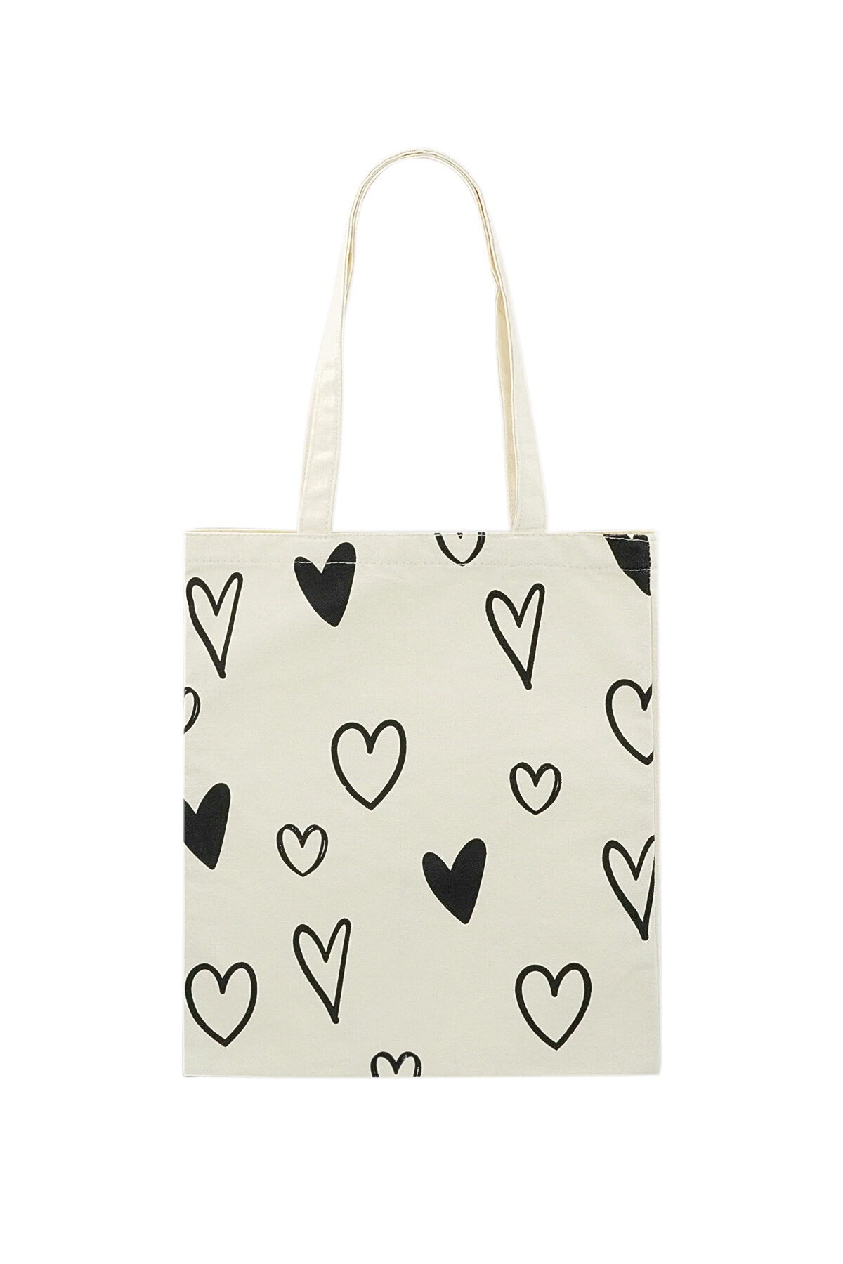 Shopper in tela cuori