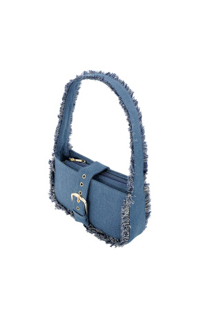 Borsa In Denim Con Frange h5 Immagine4