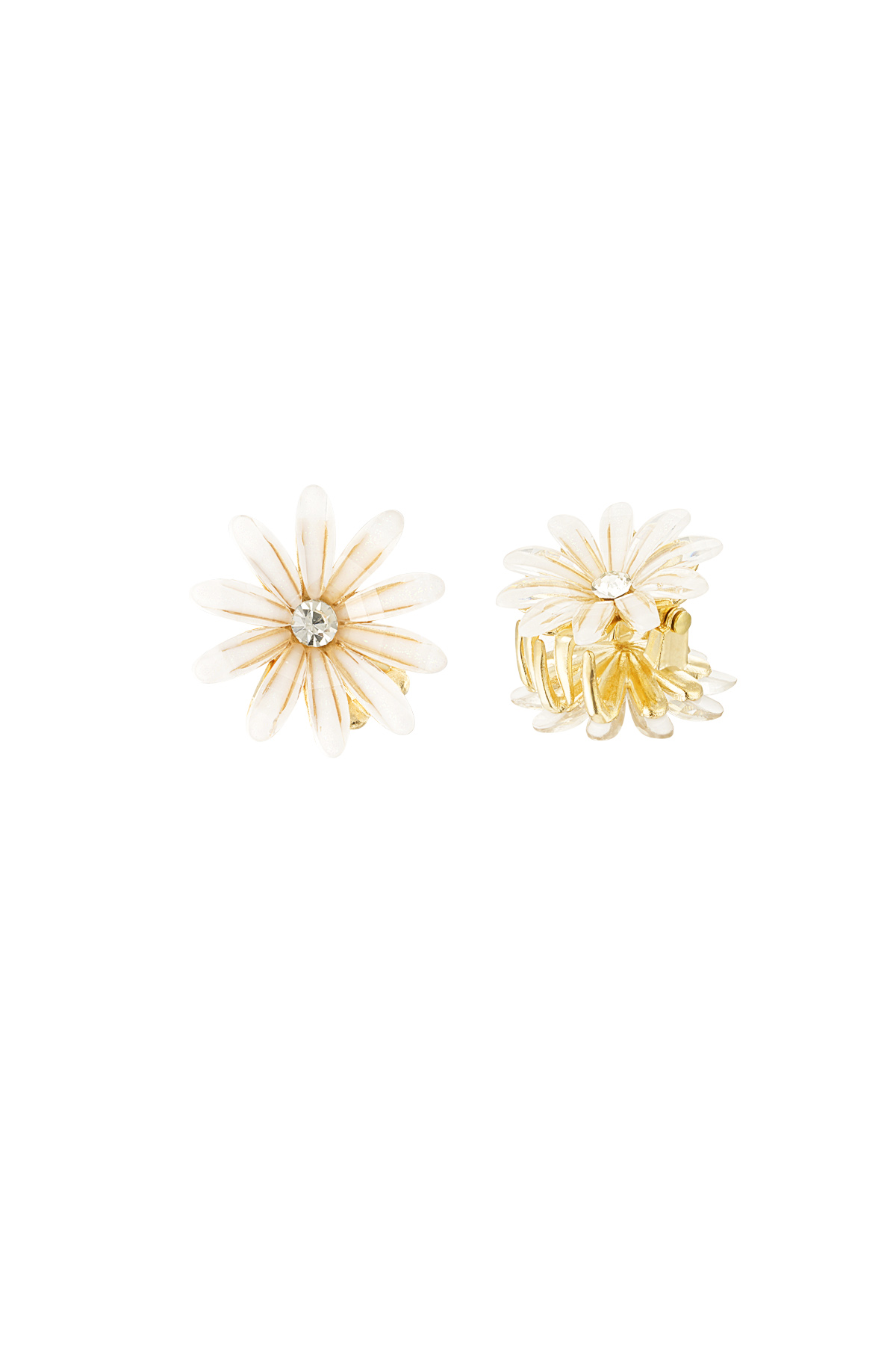 hairclips shiny flower