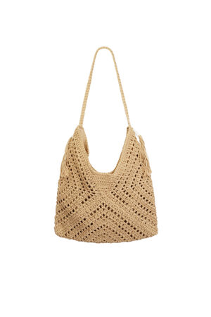 French Riviera beach bag - off white h5