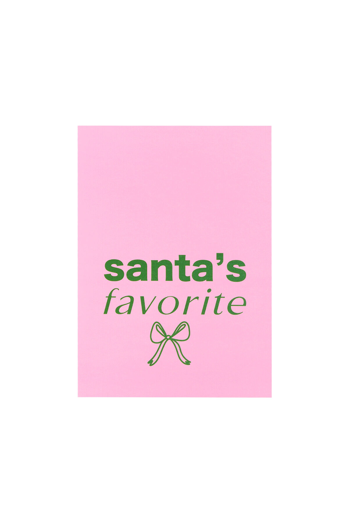 Tarjeta navideña favorita de santa 