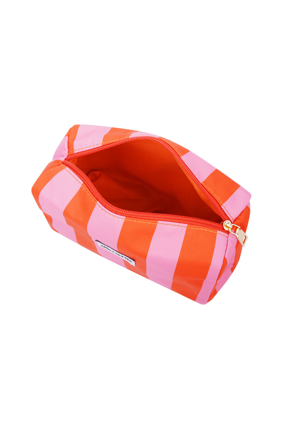 Kosmetiktasche groß Streifen - Orange pink Bild2