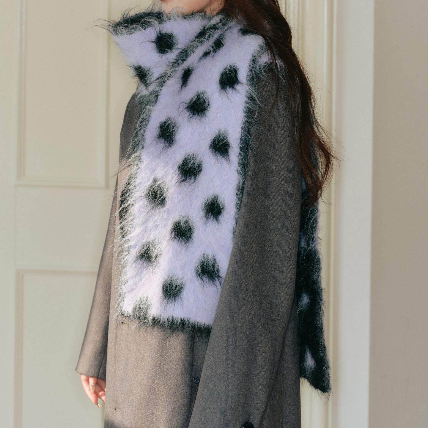 1 Piece Classic Polka Dots Wool Women's Winter Scarves h5Picture3