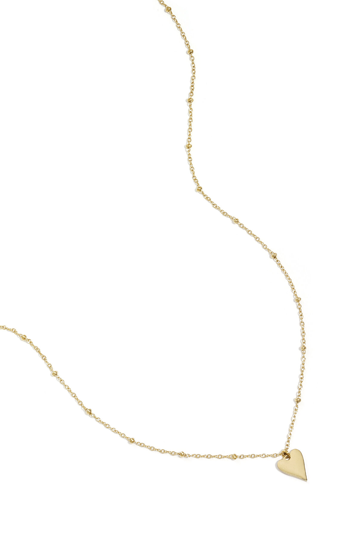 necklace with balls and heart charm 2