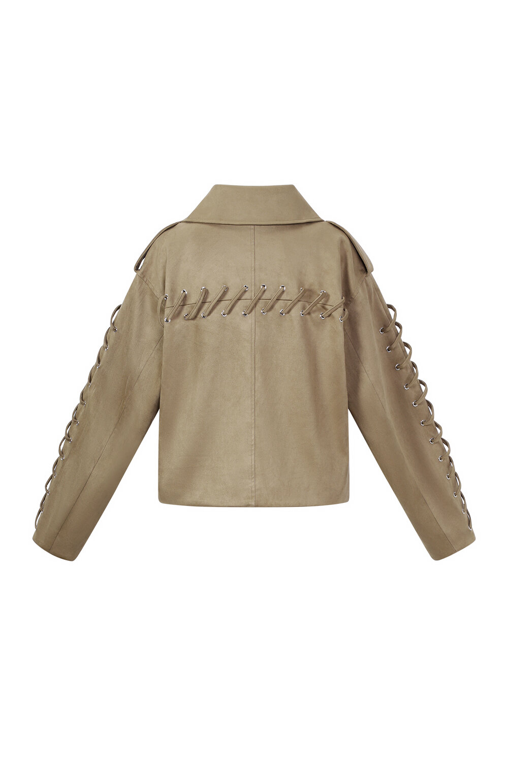 Woven Polyester Fiber Women's Jacket Street Style Tie-up h5Picture3
