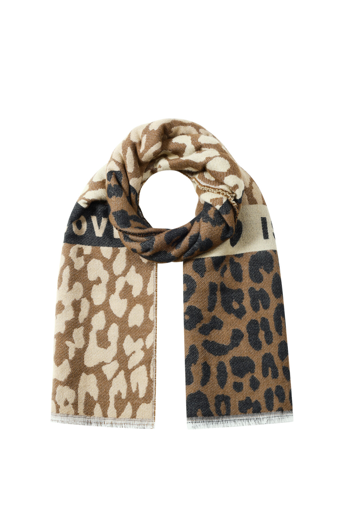 Sciarpe invernali con stampa leopardata, casual, acriliche, accessori quotidiani 2