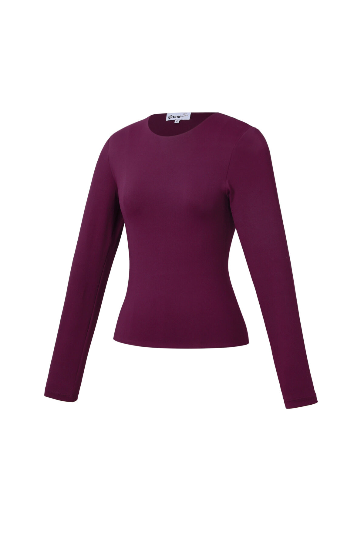 Knitted Nylon Women's Long Sleeve Top Basic Solid Color h5 Picture2