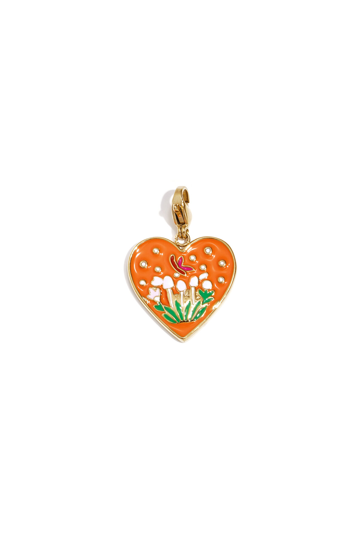 Ciondolo a forma di cuore con tulipani fai da te 2