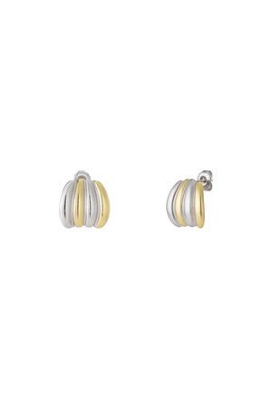 Silberne Goldene Fusion Ohrringe h5