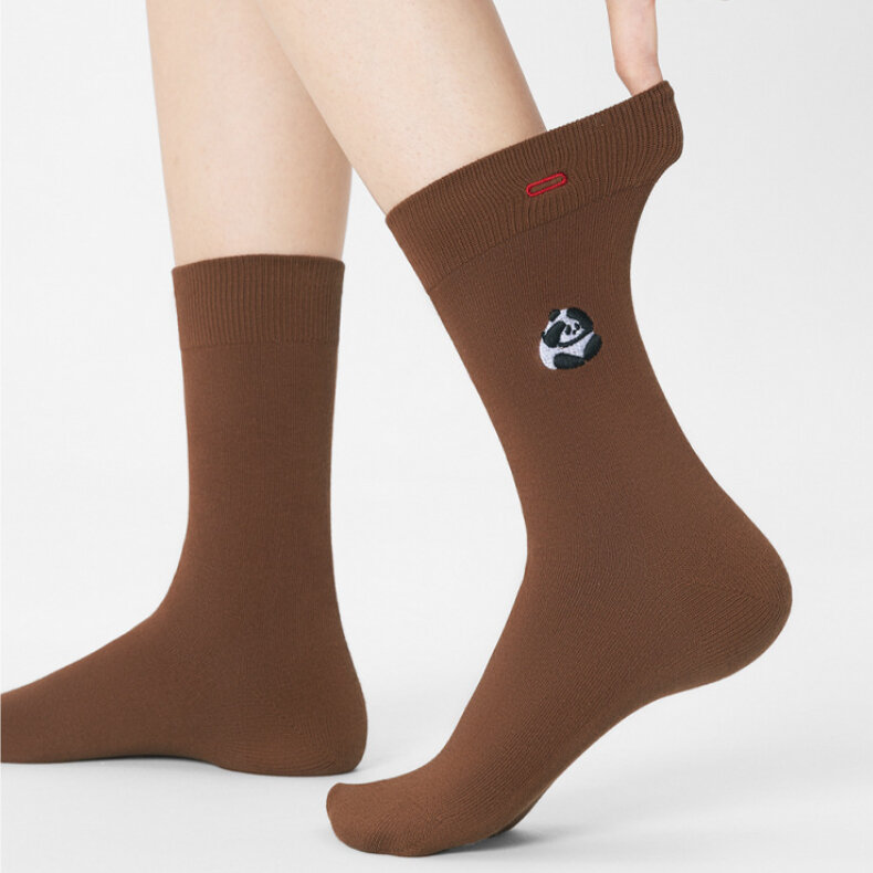 1 Pair Simple Cartoon Embroidered Cotton Mid-Calf Socks Picture5