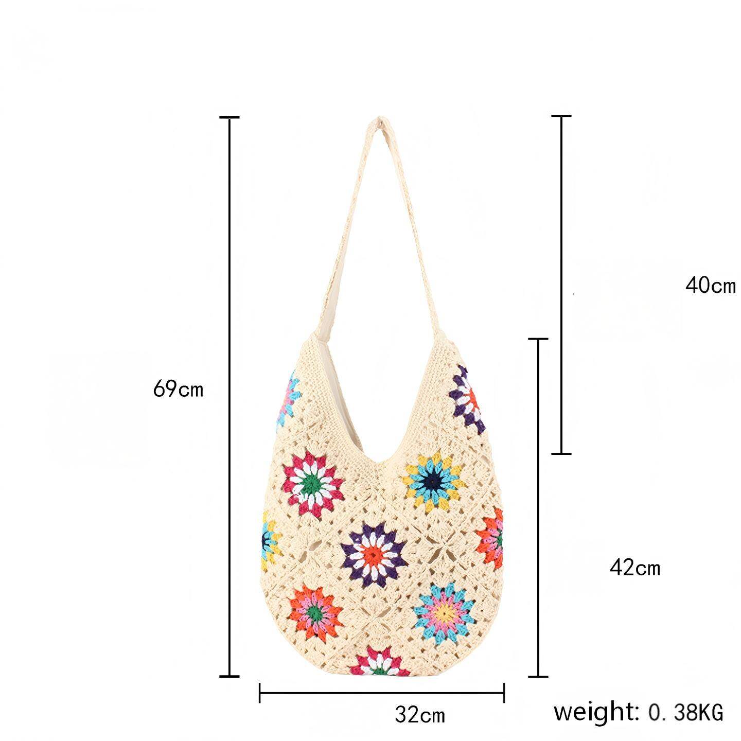 Flower Vacation Cotton Women's Beach Bags h5Picture5
