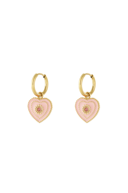 Pendientes con dijes de corazón