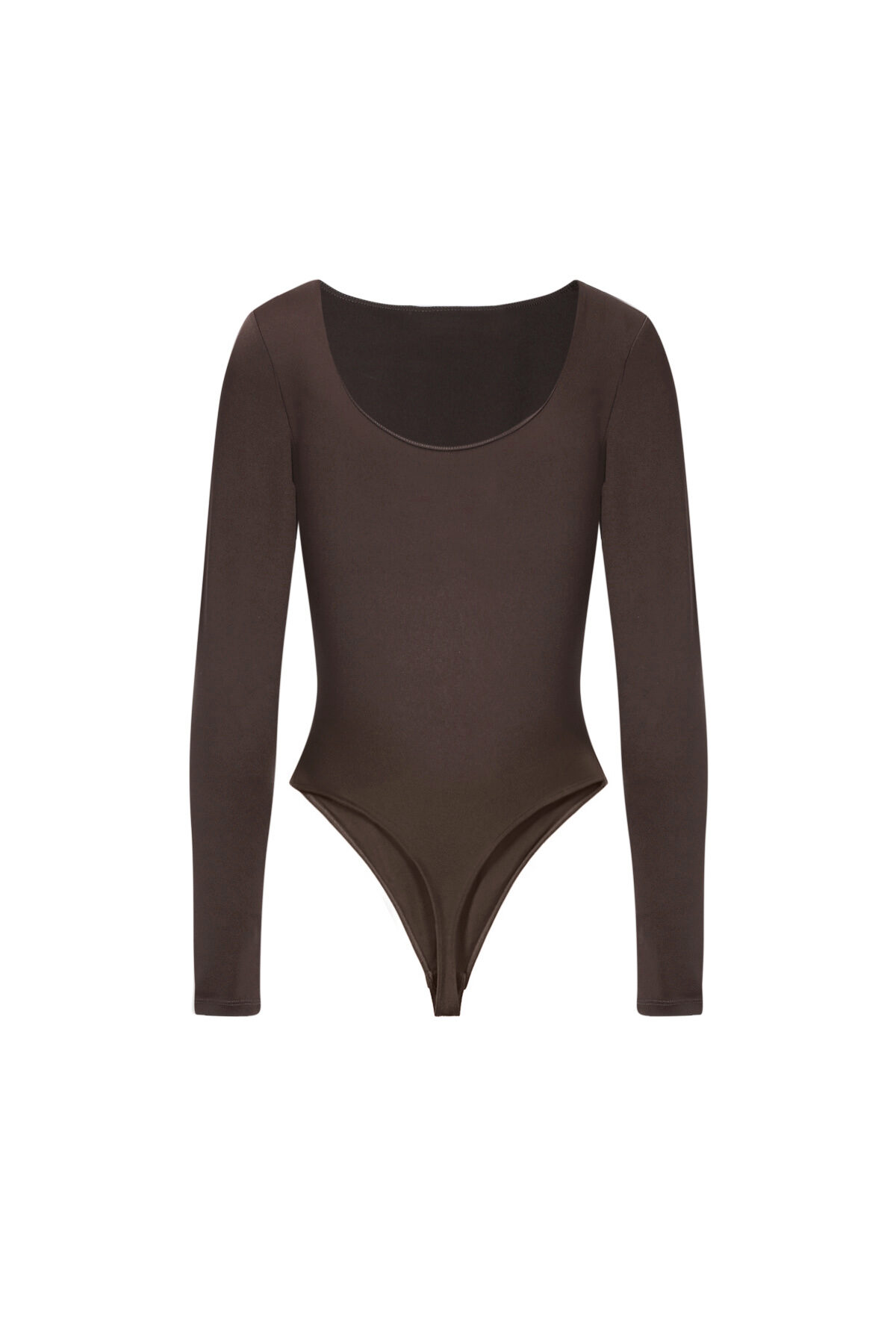 Knitted Nylon Shapewear Bodysuit Basic Solid Color h5 Picture2
