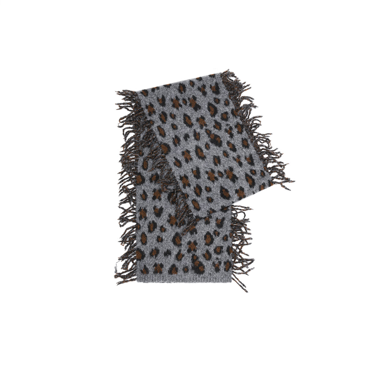 1 Piece Leopard Print Tassels Wool Women's Winter Scarves h5Picture5