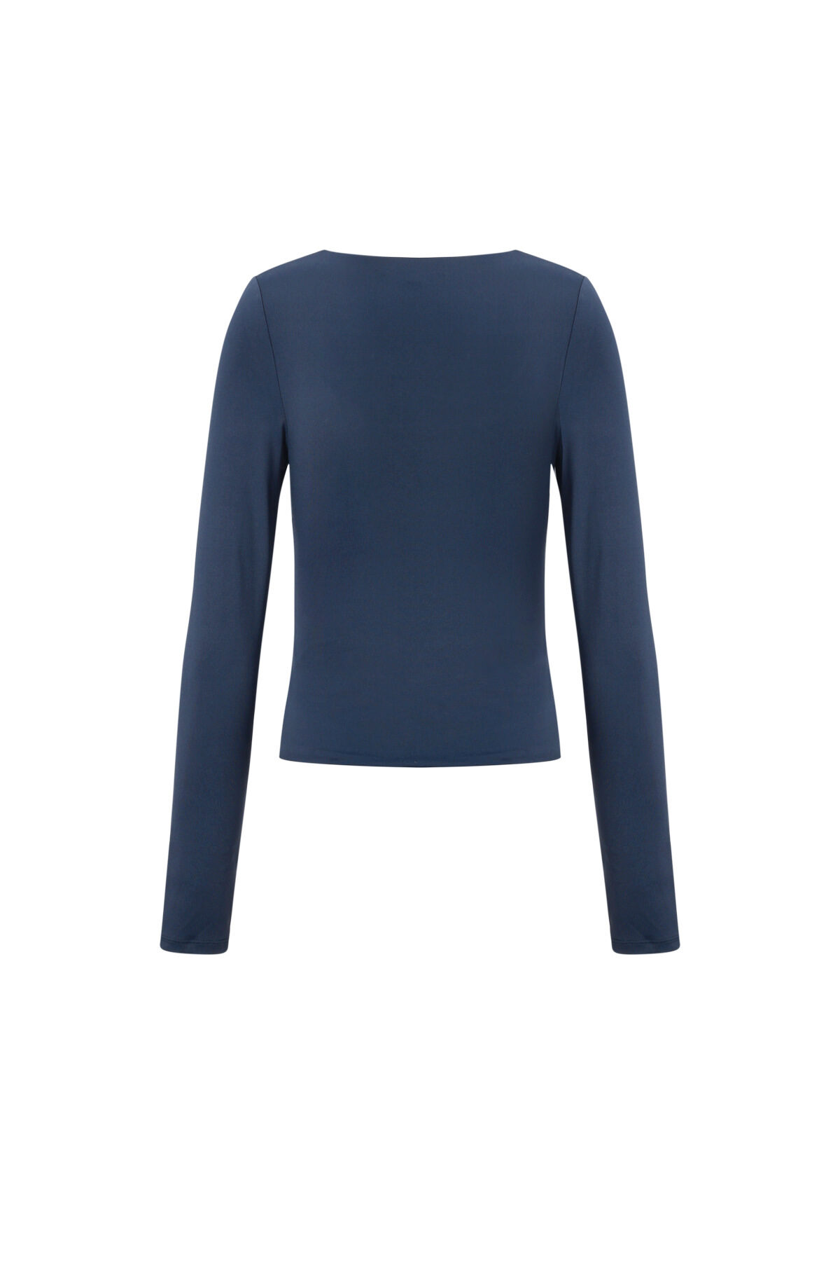 Knitted Nylon Women's Long Sleeve Top Basic Solid Color h5 Picture3