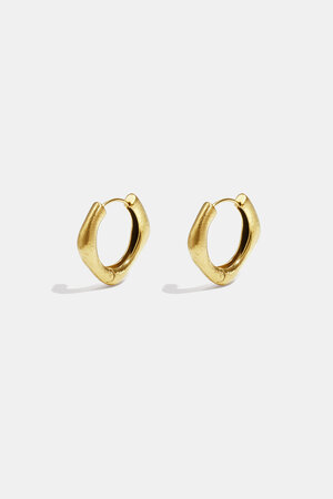 Hoop earrings with rounded edges and a square shape h5