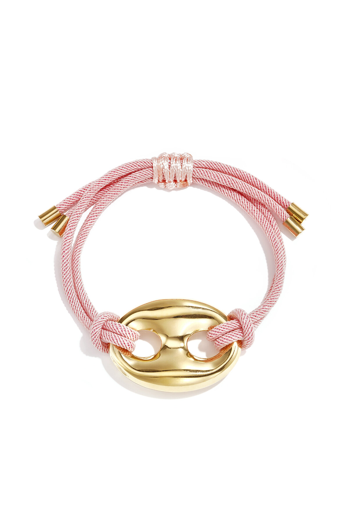 Satin cord bracelet with button detail h5